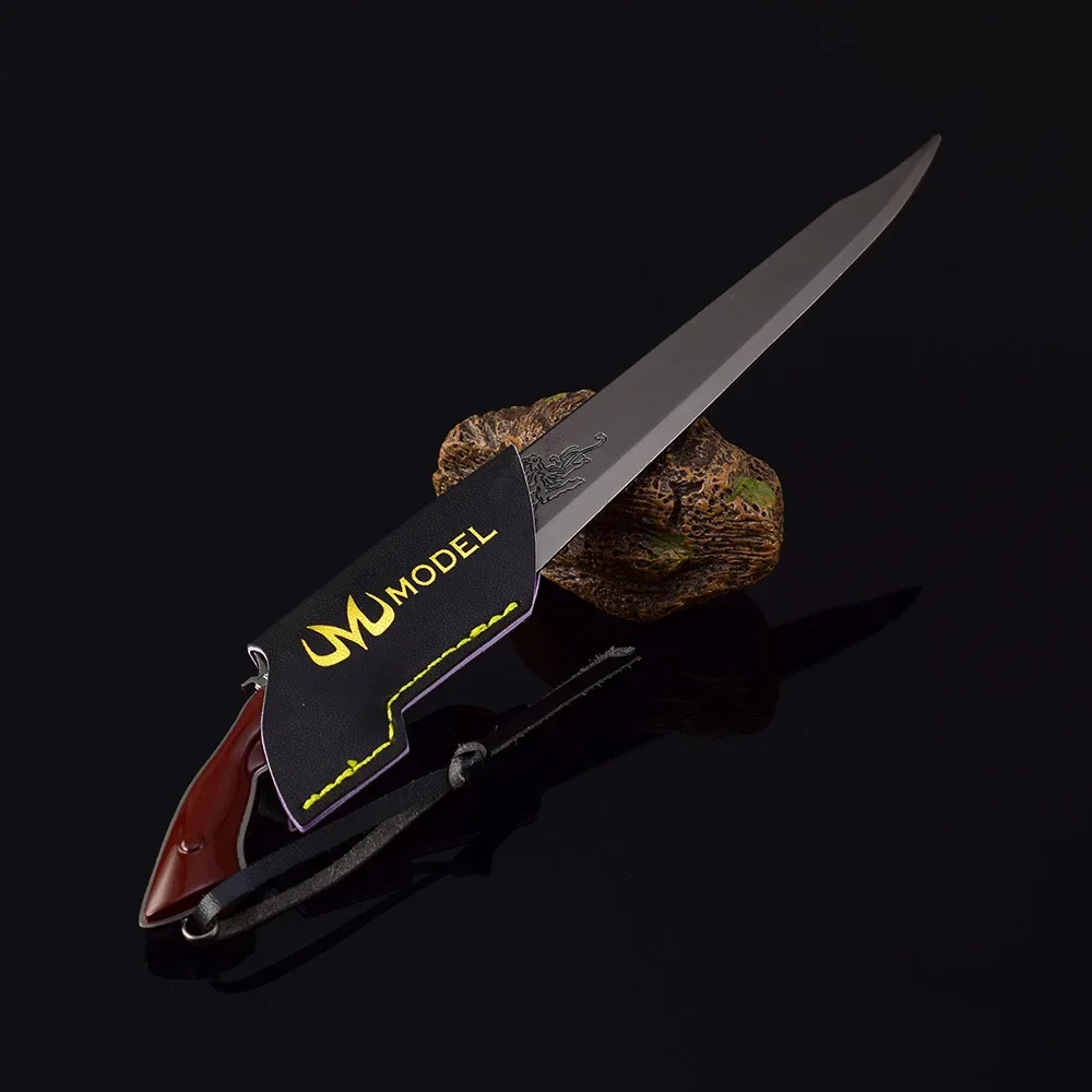 22cm GunBlade Sword Fantasy Game Weapon Metal Model Butterfly Knife Peripheral Machine  Style Elite Metal Keychain Gift Toys Kid 2