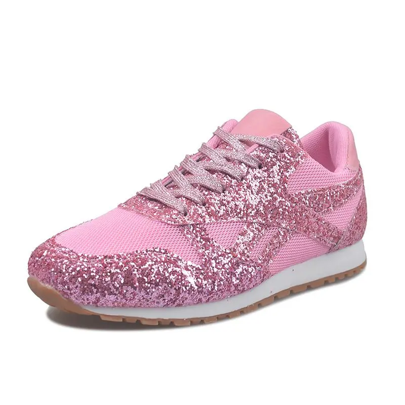 

Hot Sale Tenis Mujer Women Tennis Shoes Lady Shiny Sequin Red High Top Sneakers 2024 Spring Autumn Female Jogging Sport Trainers