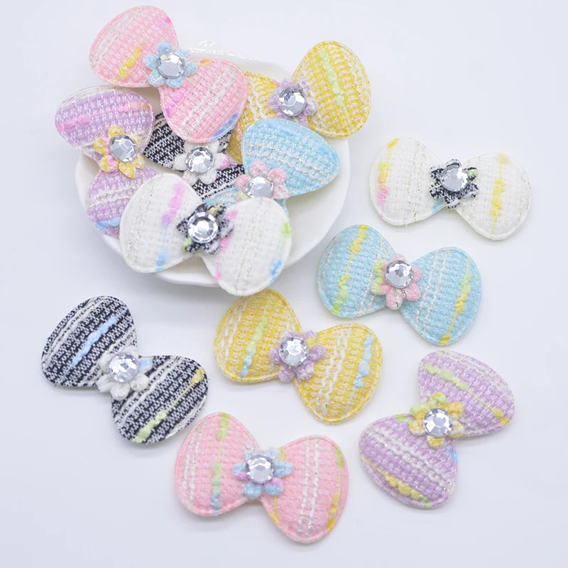12 Stück 4,5 x 3 cm/1,77 x 1,18 Zoll gepolsterte Fliege-Applikationen für DIY-Kleidung, Hut, Schuhe, Nähen, Patches, Kopfbedeckung, Clips, Dekor-Zubehör