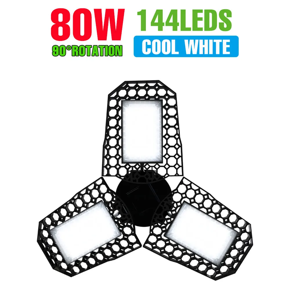 Ultra-Bright Adjustable LED Garage Light – 200W High Bay Spotlight for Home, Workshop & Warehouse