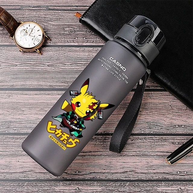 Cartoon Pokemon Pikachu borraccia sportiva bottiglia d'acqua all'aperto con  cannuccia tazza d'acqua portatile