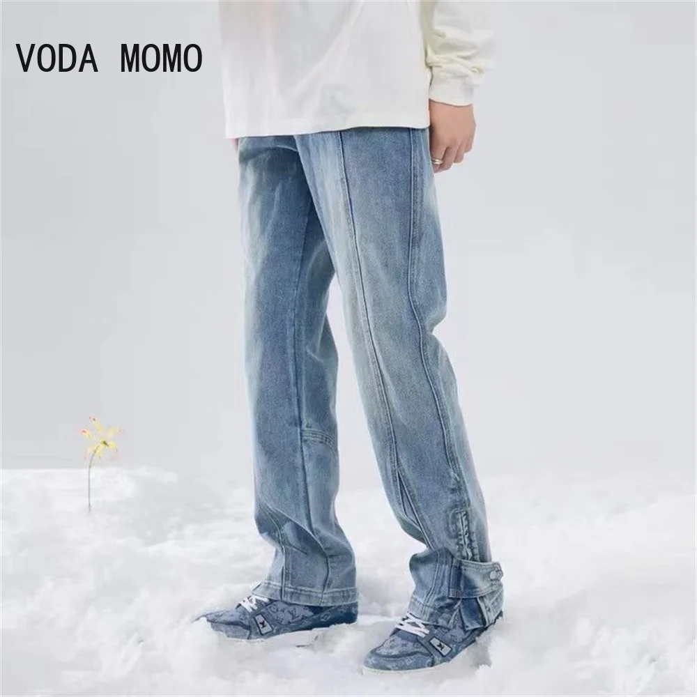 2022 Spring Summer Men Classic Jeans Jean Homme Pantalones Hombre Men Soft Blue Biker Masculino Denim Overalls Mens Pants