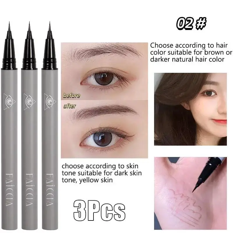 3Pcs 02 Dark Brown
