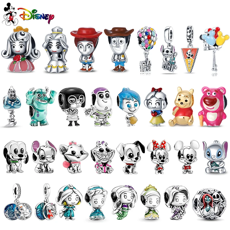 Pop Mart Disney Sterling Silver 925 Mickey Mouse Minnie Series Bead Charm Fit Pandora Plata De Ley 925 Bracelet DIY Jewelry Gift hot sale charms plata de ley 925 dream catcher and figure eight charm fit original pandora bracelet