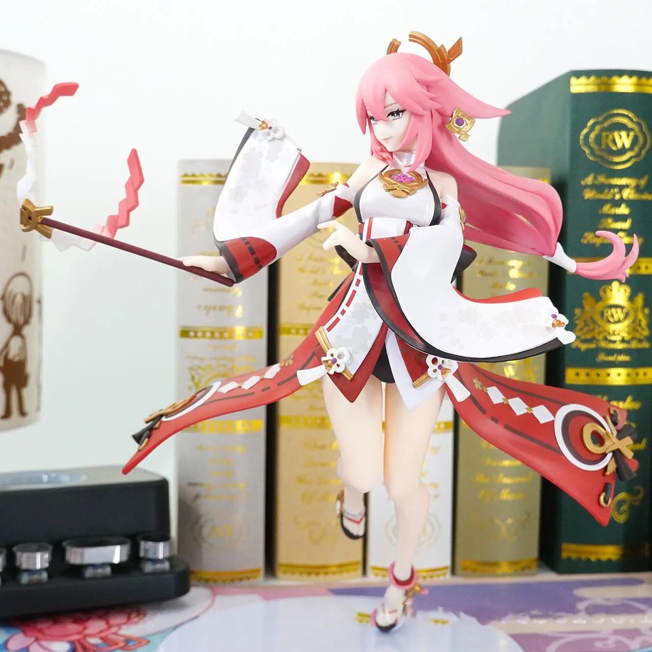 

25cm Hot Anime Genshin Impact Figures Eight Heavy God Son Stand Pvc Model Anime Action Figure Collectable Model Adult Toys Gift