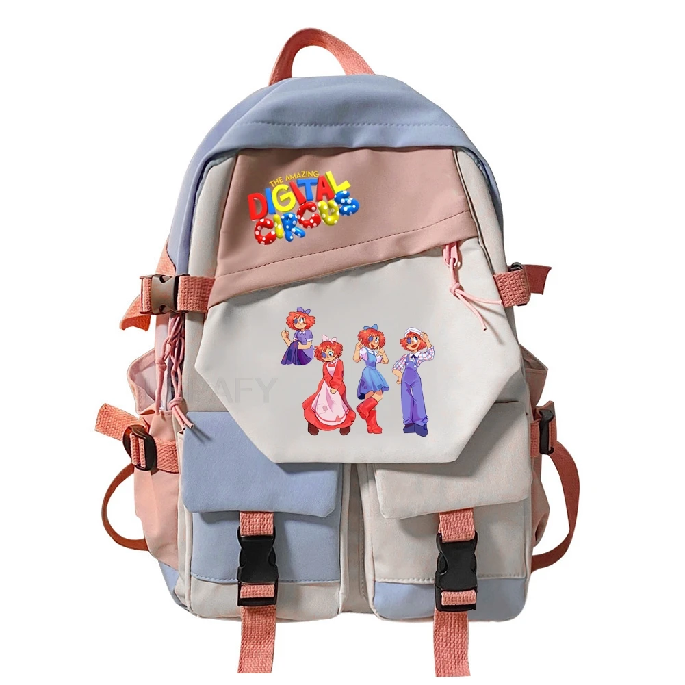 Backpack The Amazing Digital Circus Multi-pocket Universal Male Female Nylon Large-capacity Schoolbag Teens Laptop Mochilas