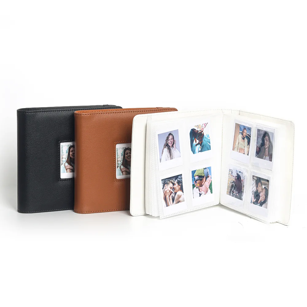 Photo Album 288 Pockets Polaroid go Compact PU Leather 2.6x2.1" (6x7cm) Instant Photo Holder Window Strap photo album