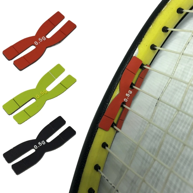 

3Pcs 0.5g Silicone Tennis Racquet Tapes Badminton Racket Weight Racket Head Balance Strips Easy Installation and Removal