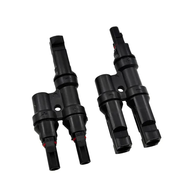 1 paire de connecteurs solaires PV IP67 approuvés 2 à 1 T branche mâle et femelle solaire 100% PP0 parallèle bricolage MC2.5 4 MC6Solar Kits système 1