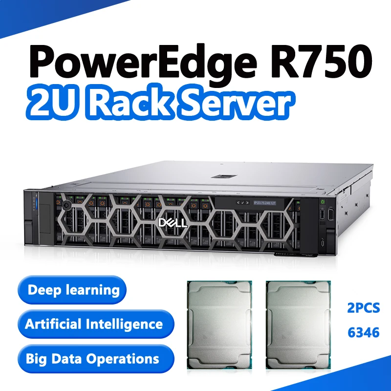 Dell-PowerEdge-R750-2U-rack-server-and-2pcs-Xeon-Gold-6346-16C-32T ...