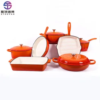 7-Piece Enamel Cast Iron Cookware Set 1
