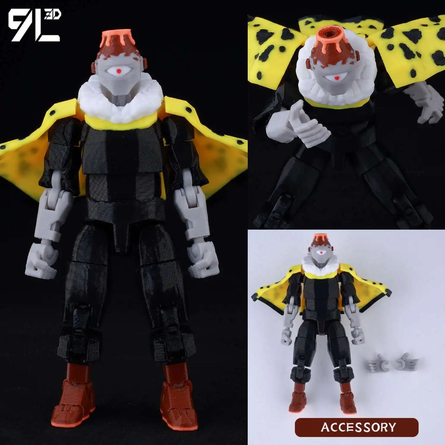 Articulated Anime Figure with Cursed Robe - Inspired by Jujutsu Kaisen