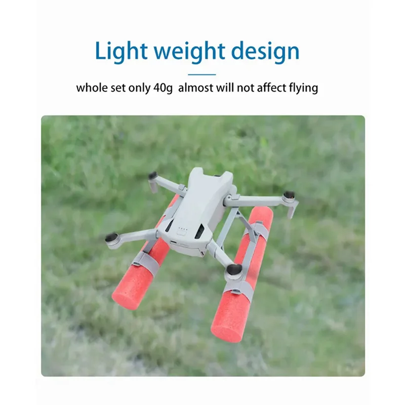 Kit flotteur et train d'atterrissage pour DJI Mini 3 Pro, flotteurs déployés sur surface plane