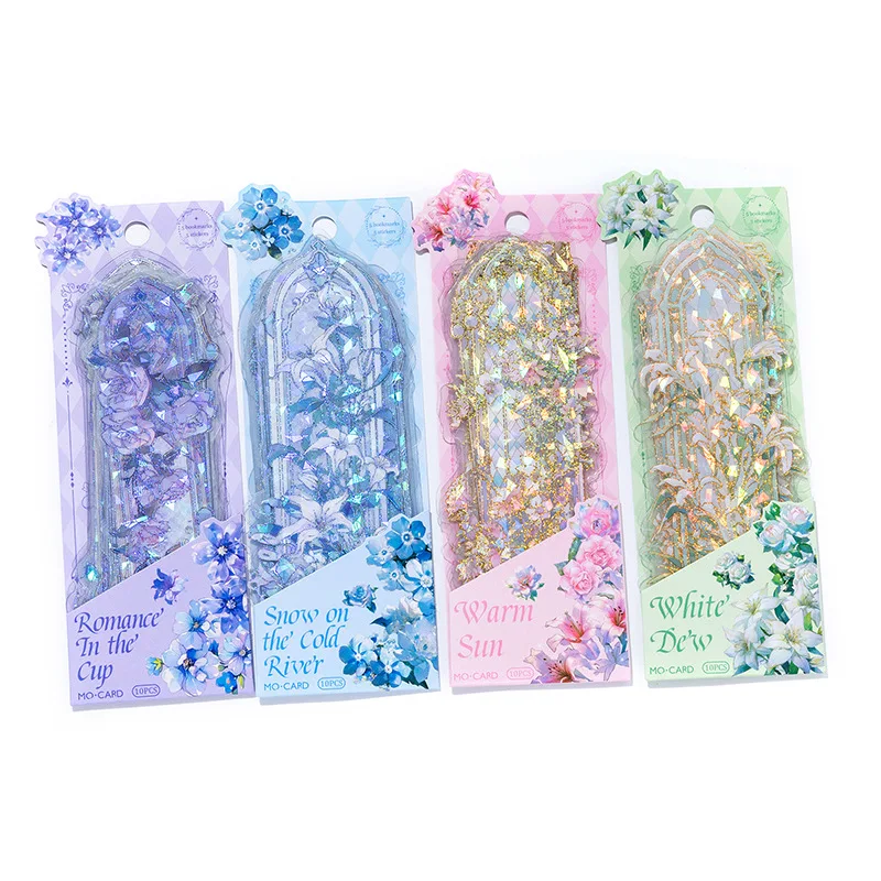 Scrapbooking Paper 10 pcs laser non-tack PET Material paper Decorative Diary Album Scrapbooking Junk Journal Supplies