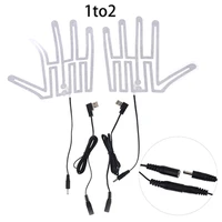 5V USB Heated Gloves Pad 5 Finger Type Electric Gloves Heating Film Pads Rechargeable Hand Heater 1