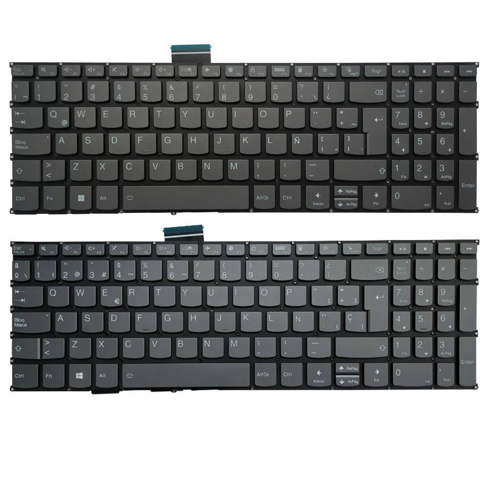 Teclado Espanhol e Latino Retroiluminado para Lenovo Ideapad 15iil05 15are05 15itl05 515iil05 5-15itl05 3-15itl6 3-15ada6 3-15alc6 Novo