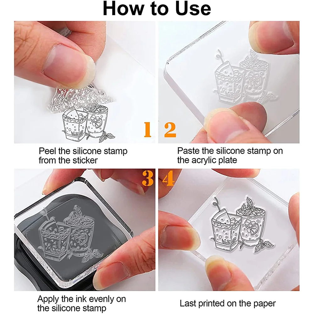 Foglio Di Timbri In Silicone Trasparente Per Scrapbooking E Fai Da Te (10,5x14,8 Cm) - 2