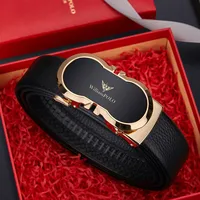 Genuine leather automatic buckle belt, personalized men's fashion belt, high-end pants belt for formal wear