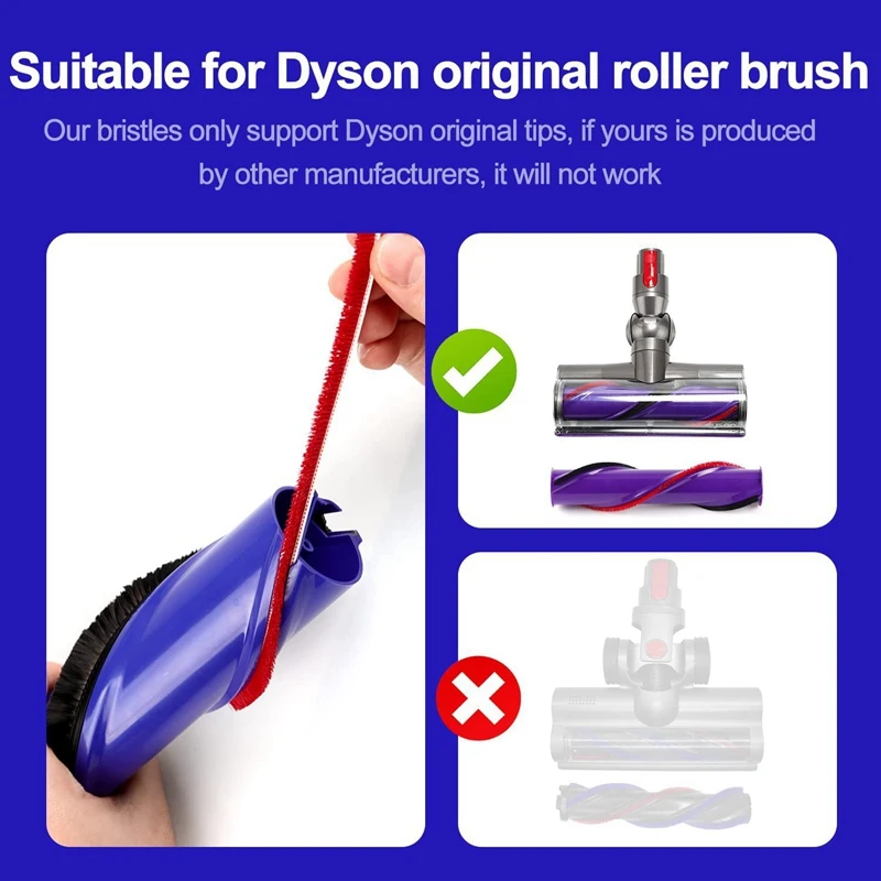 7Pcs Soft Plush Strip for Dyson V7 V8 V10 V11 Vacuum Cleaner Attachments Roller Brush Replacement Parts vacuum cleaner replacement parts