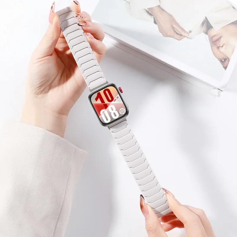 حزام مغناطيسي من السيليكون لساعة Huawei Watch Fit...