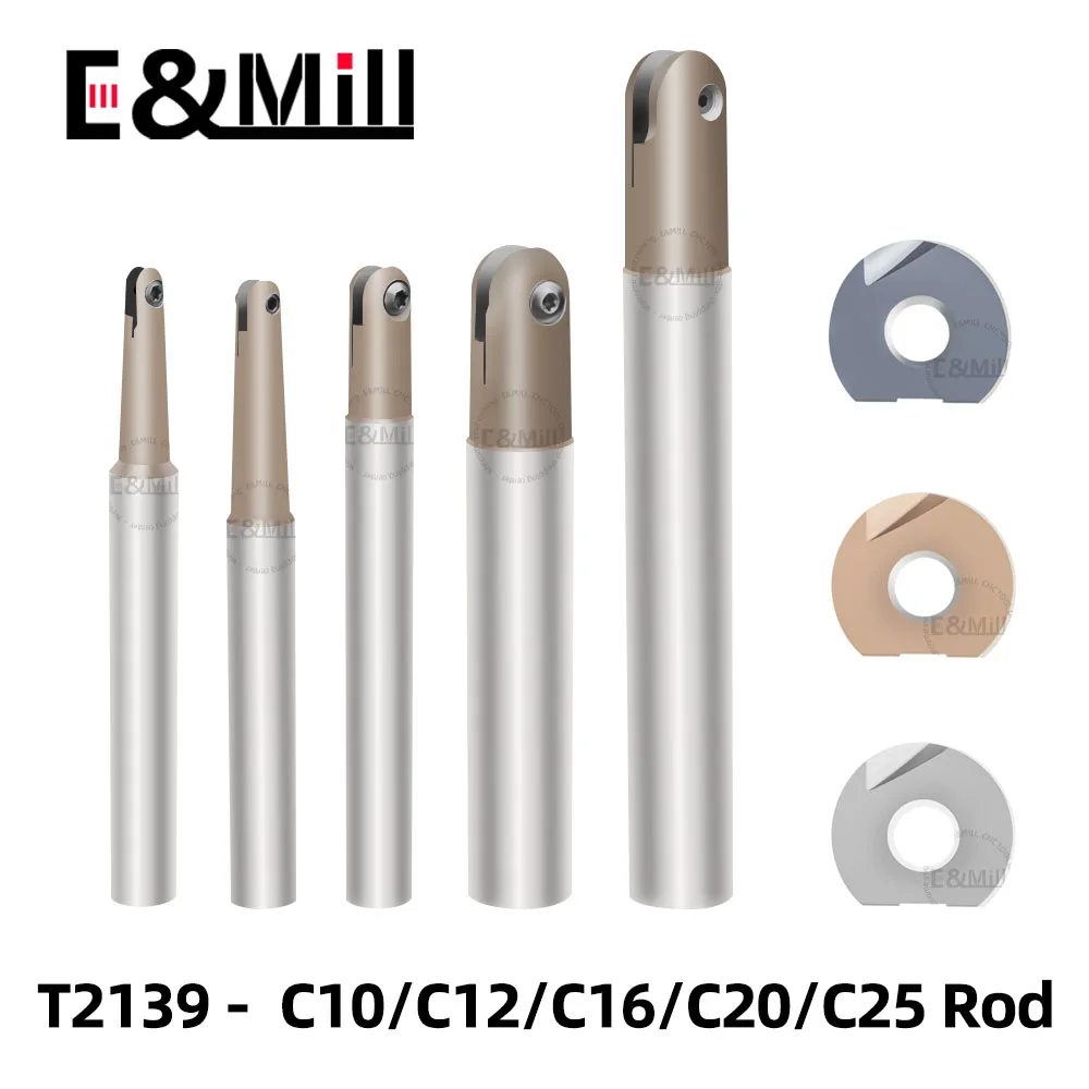 

T2139 Ball End Milling cutter C10 C12 C16 C20 C25 C32 Ball End Mill Cutting P3200 Ball Insert 4R 5R 6R 8R 10R 15R 16R Inserts