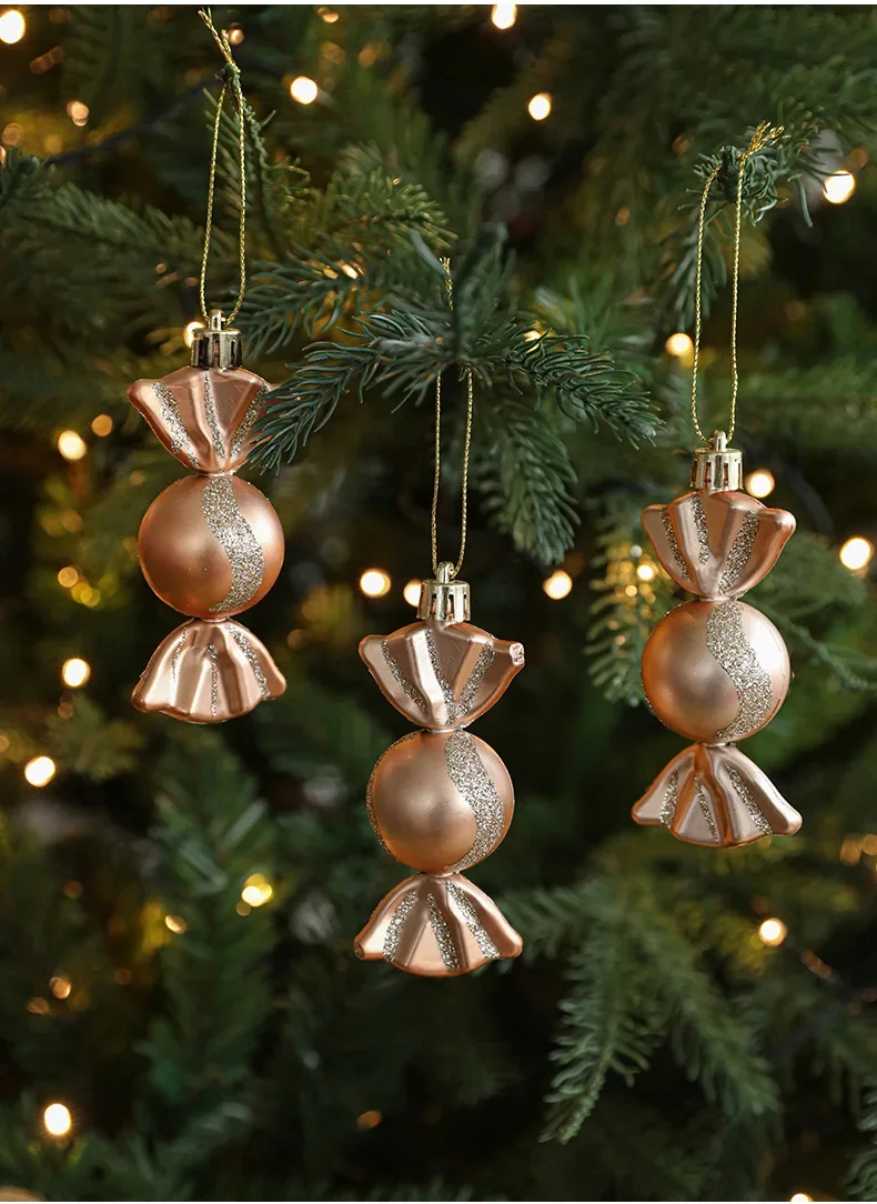 Christmas Tree Hanging Ornament Candy Champagne Pendants Navidad New Year Home Party Decoration Festival Supplies
