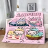 Cute Cartoon Labubu Printed Blanket Picnic Blankets Warm Blanket Soft and Comfortable Blanket Home Travel Birthday Gift 1