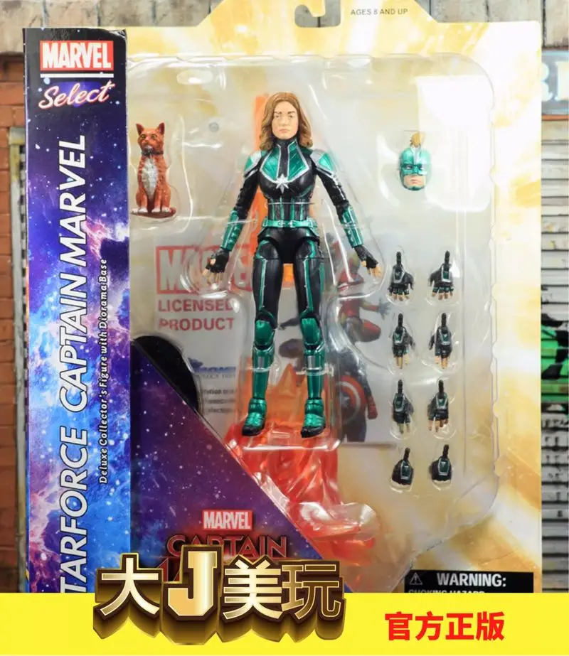 

Подвижная кукла Spot Marvel Select, 7 дюймов, Капитан Marvel, экшн-фигурка Marvel Dst, Коллекционная модель, подарки, игрушки