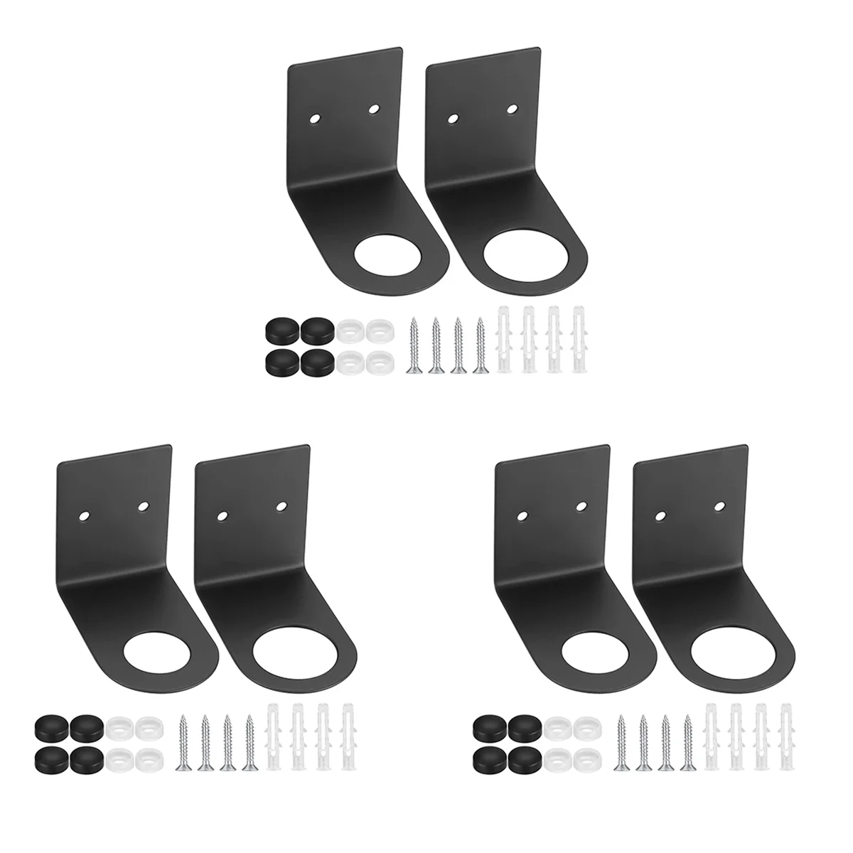 

6 Pcs Soap Bottle Dispenser Holders, Wall Mounted Soap Pump Bottles Dispenser Stands, Stainless Steel Shampoo Dispenser