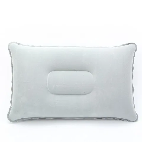PVC Flocking Inflatable Pillow 80g Portable Outdoor Travel Tent Camping Pillow Suitable for Home Hiking Sleep Rest
