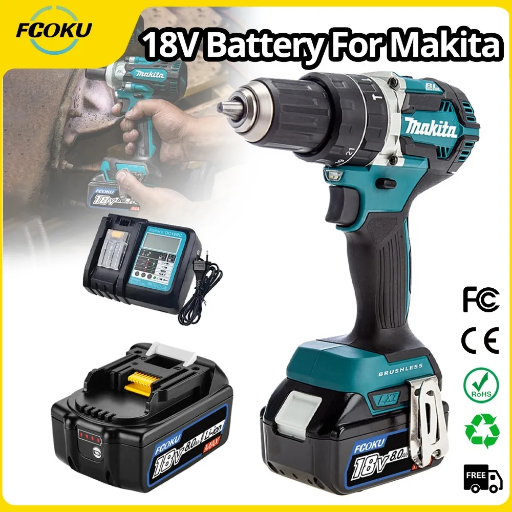 

5/6/8Ah Original 18V Rechargeable Power Tool Battery For Makita BL1830B BL1850B BL1850 BL1840 BL1860 BL1815 Replacement Battery