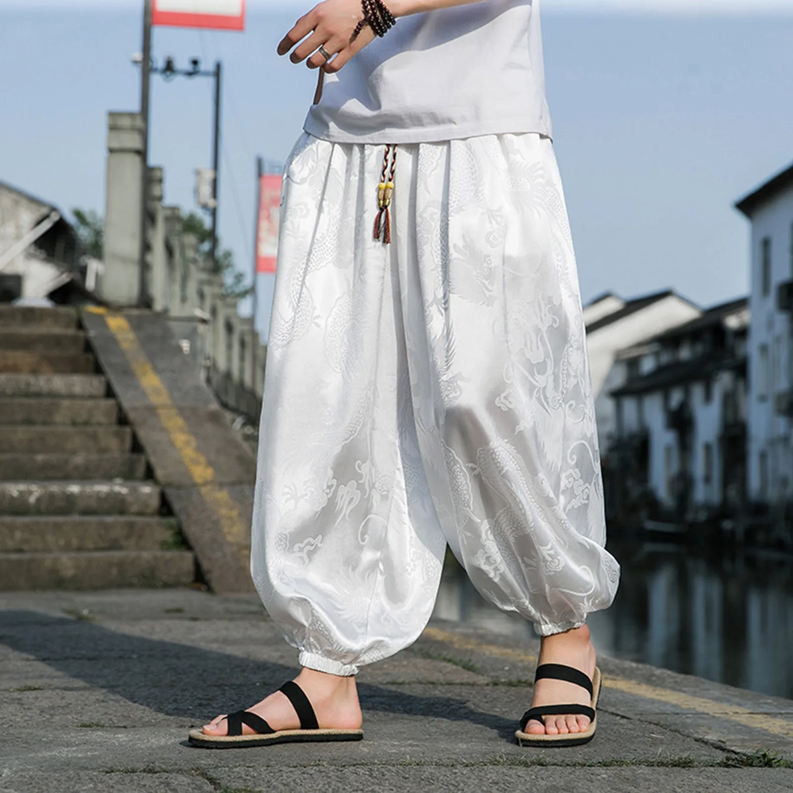 Hot Japanese Linen Fashion Crotch Pants Harem Pants Men Loose Leisure Long  Pants Men - Buy Hot Japanese Linen Fashion Crotch Pants Harem Pants Men  Loose Leisure Long Pants Men Online at