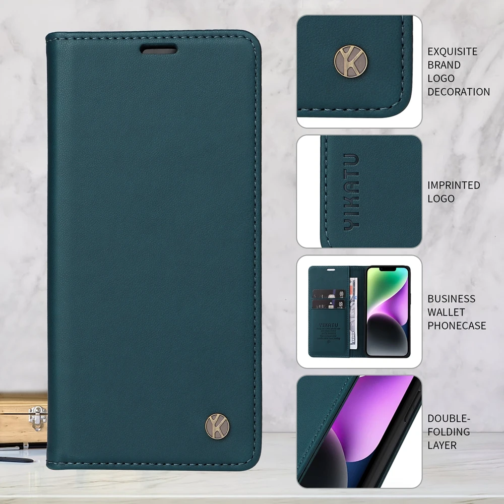 Premium Ultra-Slim Magnetic Leather Wallet Flip Cover Case