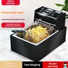 Electric fryer Thickened fryer Timing function Large capacity stainless steel fried chicken ribs fried string deep-fried dough s 4