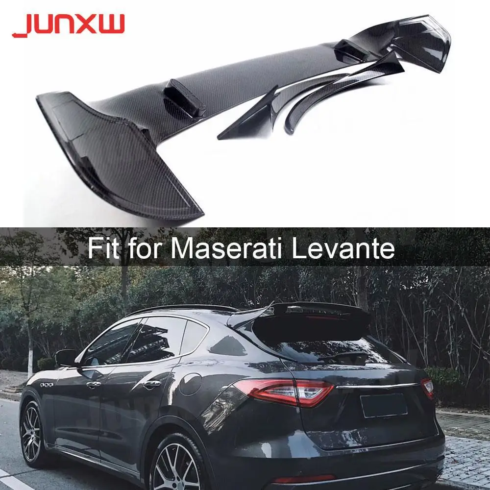 

Задний спойлер на крышу из углеродного волокна MS Style, боковые крылья ножа, подходят для Maserati Levante 2016 - 2019 FRP, отделочные фартуки Winglet