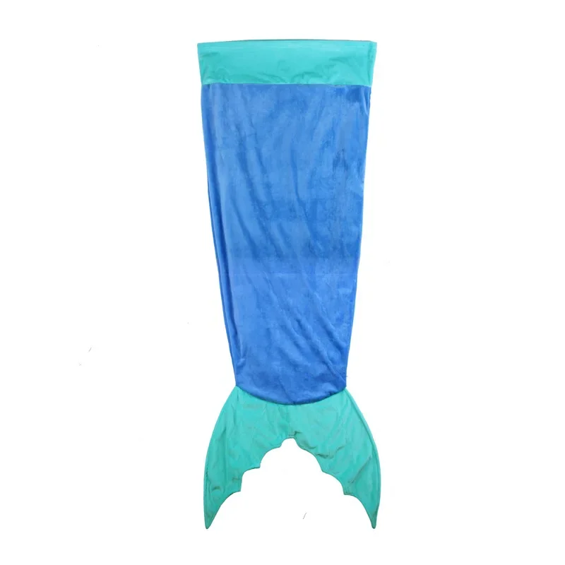 Warm Coral Fleece Cocoon Style Sleep Bag for Boys And Girls Baby Fish Tail Design Four Season Children's Clothing Ins Style