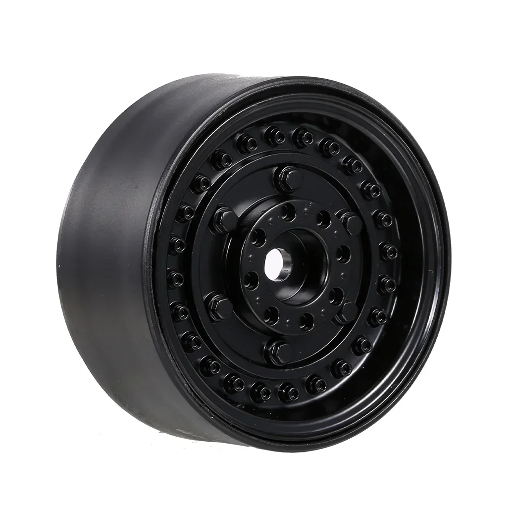 For TRX4M For SCX24 For FCX24 AX24 1/24 1/18 4個 1.0 ビードロック RCホイールリム For Axial For SCX10 D90 For TRX-4 1/10 4個 メタル 1.9 ビードロックホ