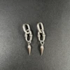 Boucles d'oreilles Punk Grunge Rock à rivets, chaîne, Cool, mode géométrique, goutte d'eau, gothique, breloque esthétique, bijoux, accessoires Hip Hop