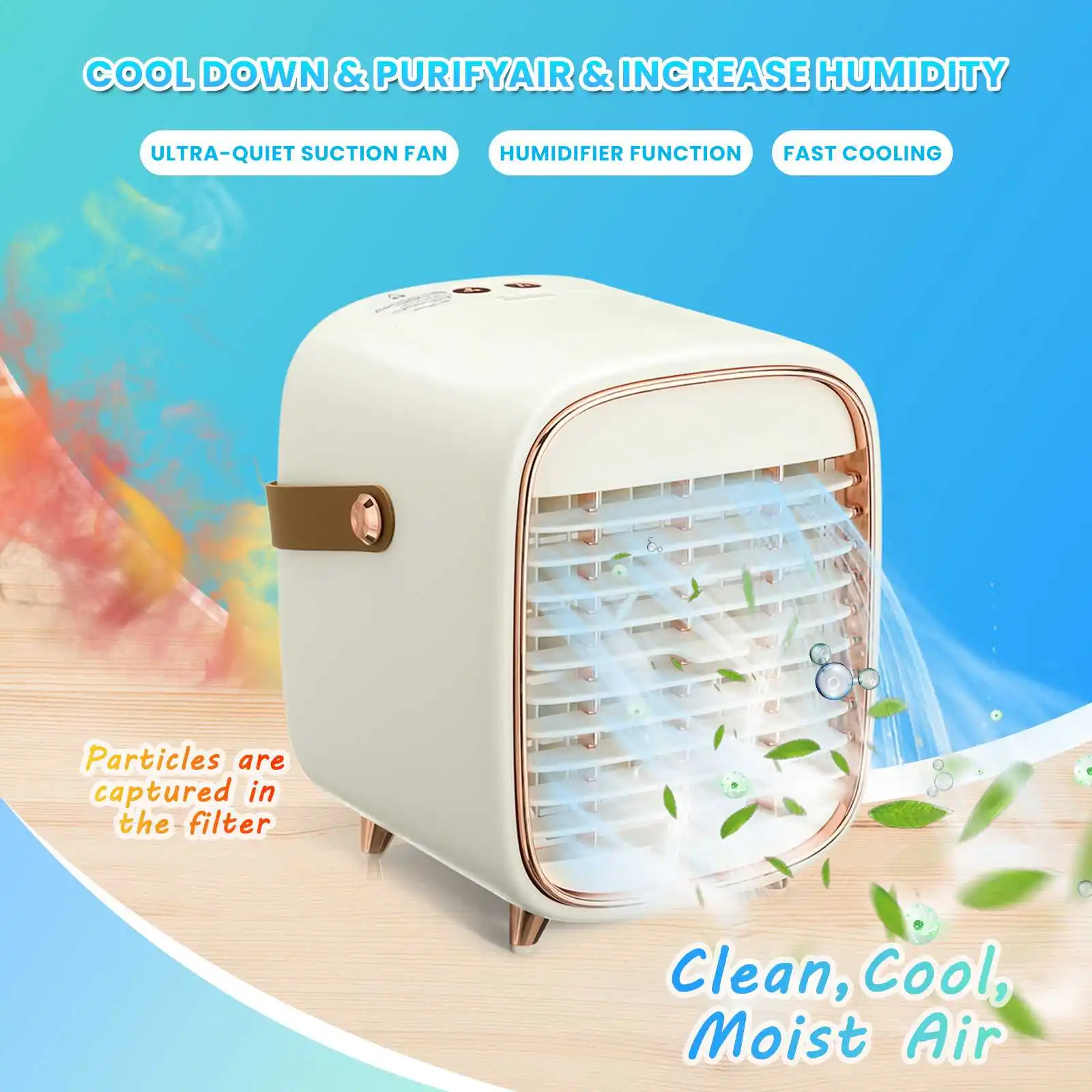 

Portable Mini Air Conditioner USB Air Cooler Fan Water Cooling Fan Air Conditioning Mobile Air Conditioner For Home Office Cars
