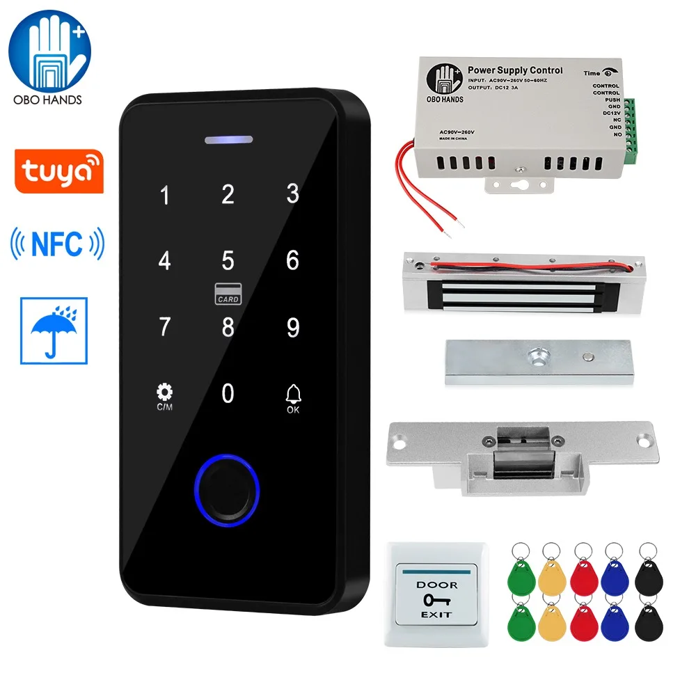 Tastiera Controllo Accessi Impermeabile IP68 Con Bluetooth Tuya, Impronte Digitali, RFID, NFC E App - Per Cancelli, Portoni, Uffici
