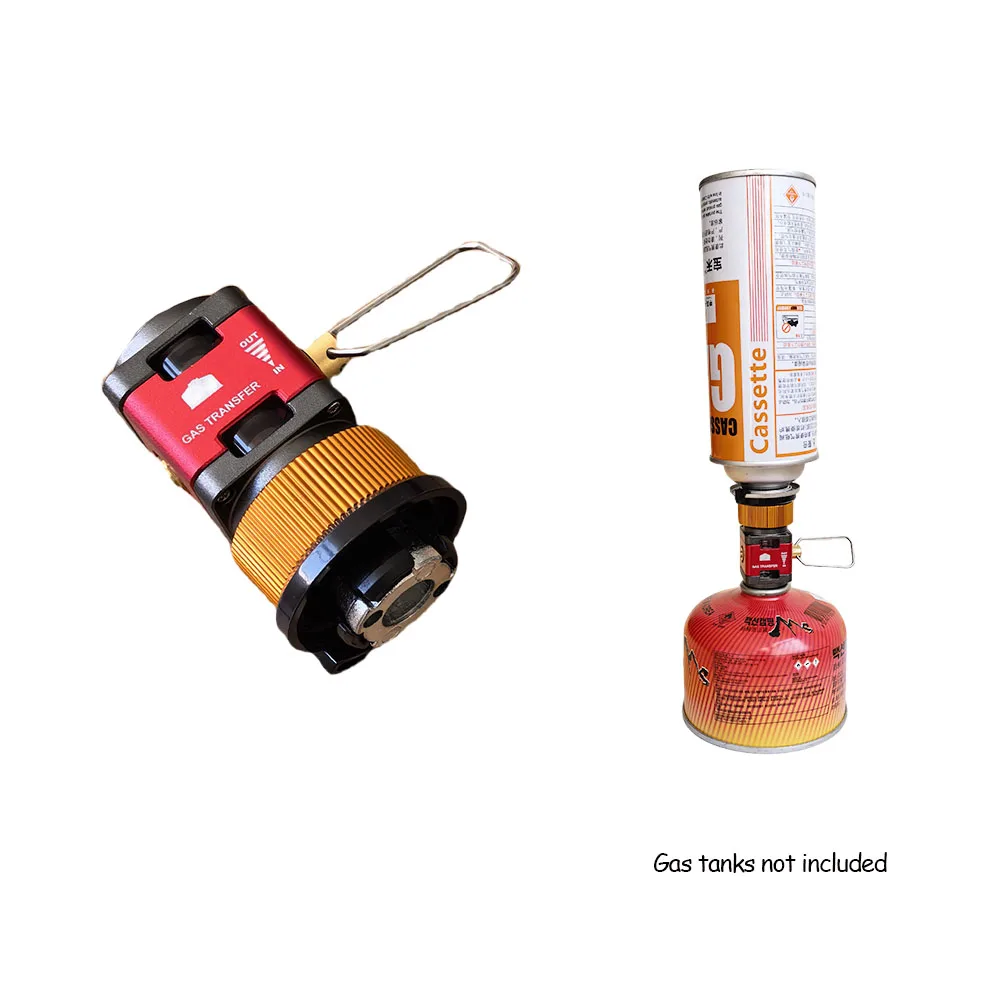 Outdoor Camping Visual Gas Tank Converter Tank Gas Refill Adapter Isobutane/Butane Mutual Charge Adapter Collection Valve