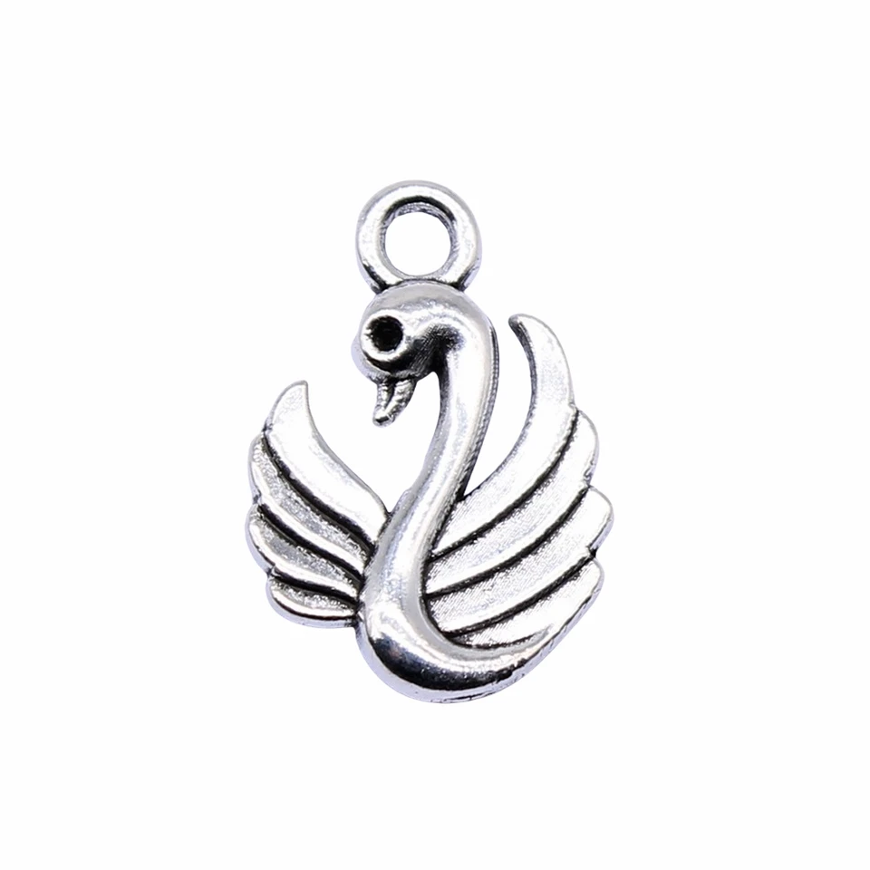 Charme Vintage En Argent Sterling 925 - Grand Cygne, 6.3g, ~2.5cm - Occasion Bon état