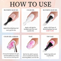 15ml Nail Blooming Gel, Blossom Spreading Effect Functional Gel, Easy to Apply for Nail Art Design Home Salon Manicure Pedicure 6