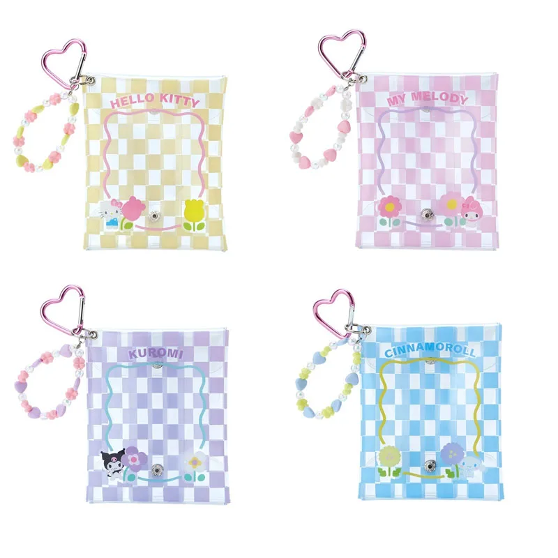 

Kawaii Kuromi My Melody Hello Kitty Cartoon Transparent Storage Bag Anime Sanrio Girly Heart Cute Coin Purse Backpack Pendant