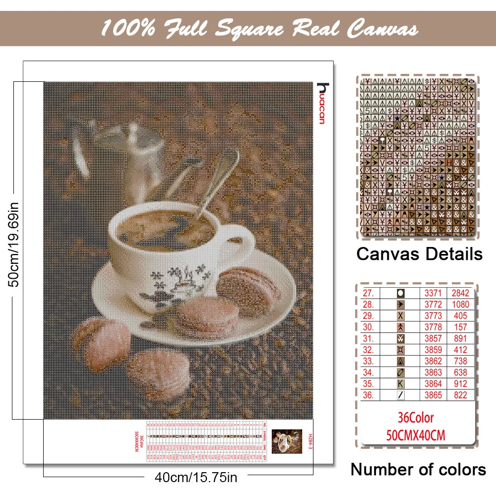 Diamond Embroidery Coffee Full Display Diamond Mosaic Landscape Painting Square Rhinestones Art Home Decor diamond painting