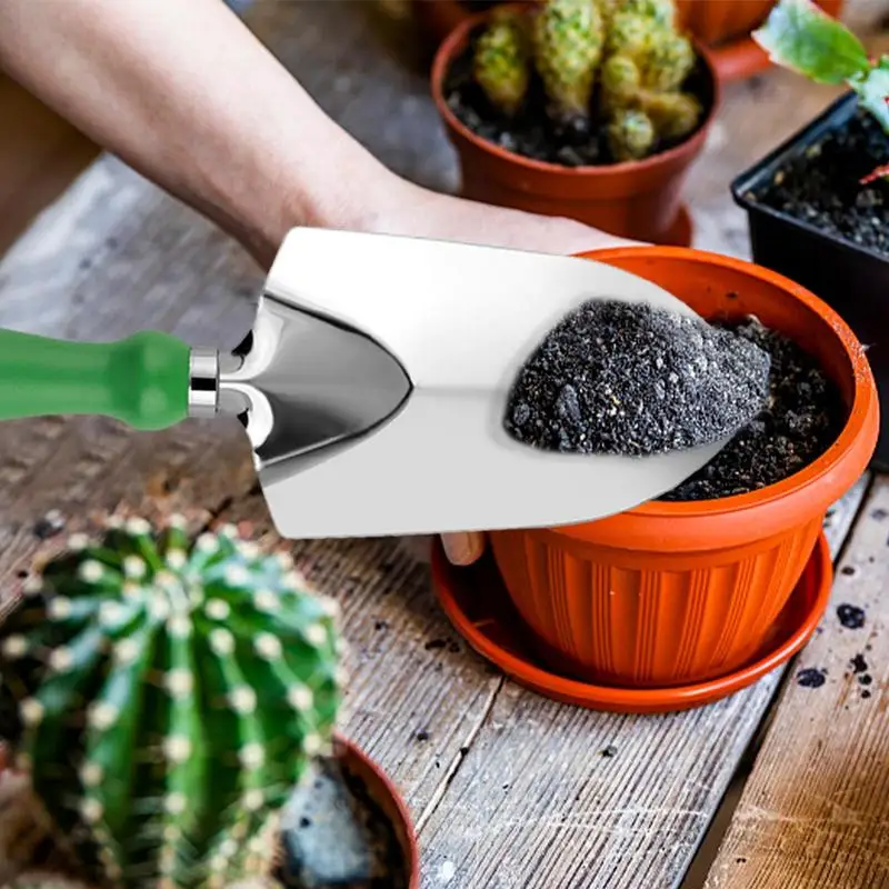 Garden Tool Set Anti Slip Stainless Steel Rake Shovel 5pcs Succulent Tools With Ergonomic Handle Multifunctional Gardening