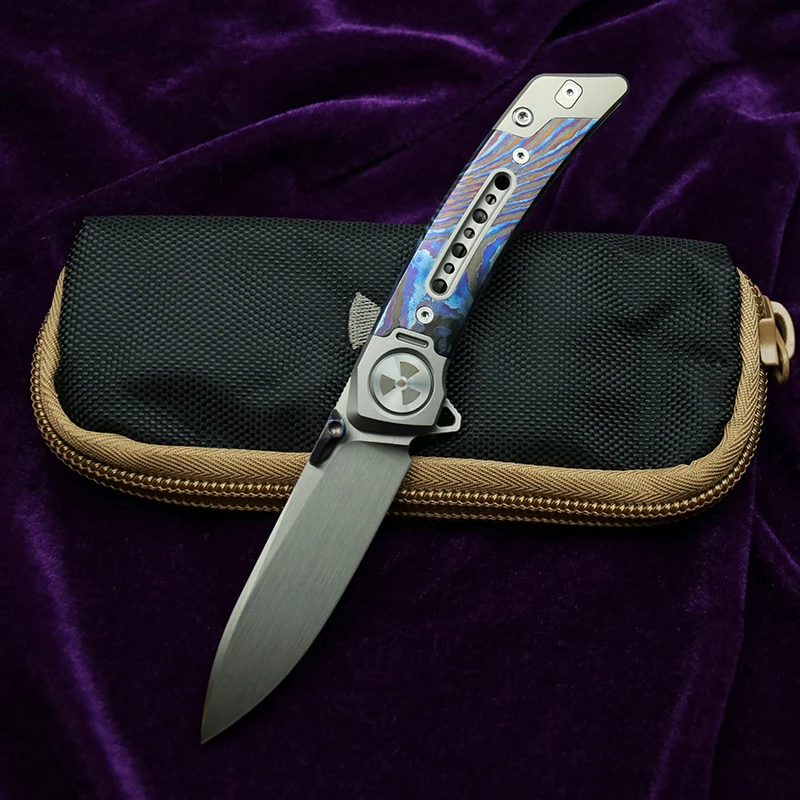 LEMIFSHE JR9610 Flipper M390 steel blade Titanium handle outdoor 