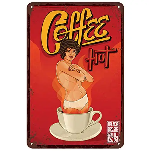 

Coffee Drinks Latte Theme 8x12 Inch Retro Metal Tin Sign Wall Decor Study Metal Signs Vintage Bar Decoration Poster Pub aasd-28