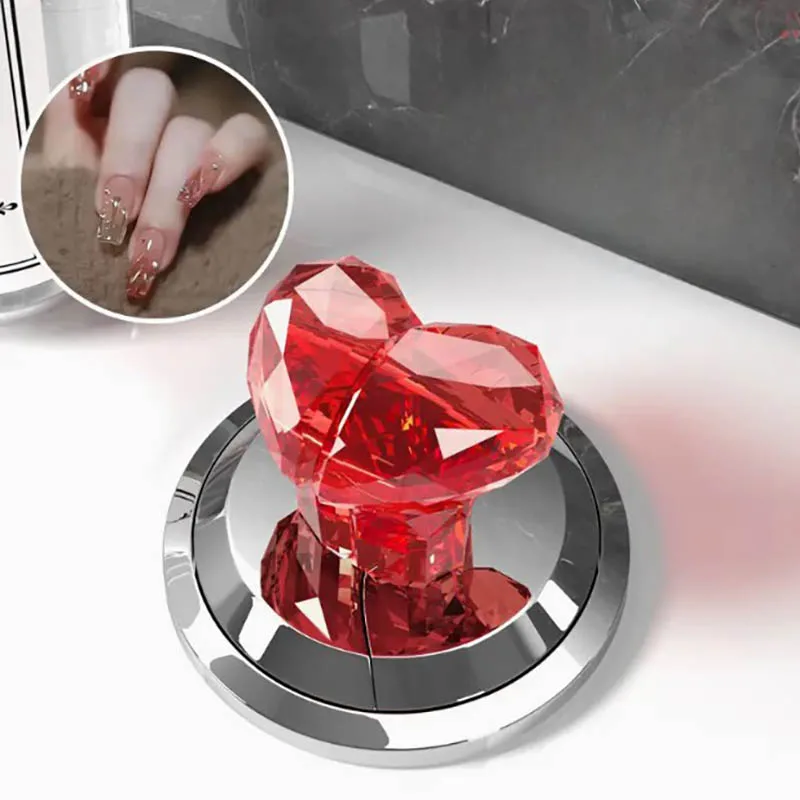 1pcs Heart-Shaped Toilet Flush Button Easy Press Tank Lever with Nail Protector Bathroom Decor Accessory