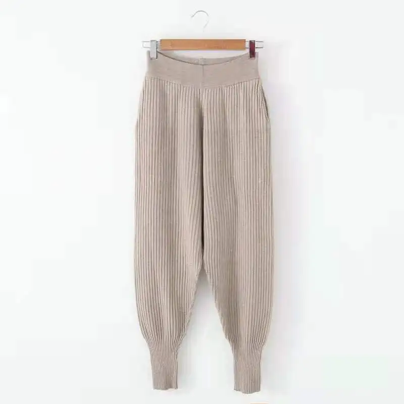 

Женские брюки с эластичным поясом, плотные вязаные брюки-шаровары, осенне-зимние спортивные брюки с притягательной надписью, женские брюки, новая бутылка